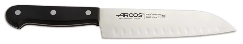 Arcos ovaalihiottu santoku kokkiveitsi 17cm