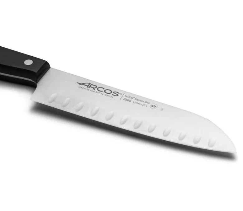 Arcos ovaalihiottu santoku kokkiveitsi 17cm