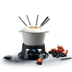 Kitchen Craft fonduepata valkoinen + tarvikkeet