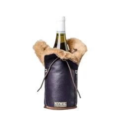Kywie samppanjajäähdytin aubergine silk, nahkaa