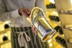 Kywie samppanjajäähdytin gold sparkle, nahkaa