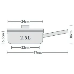 Stellar pinnoitettu paistokasari 24cm kannella
